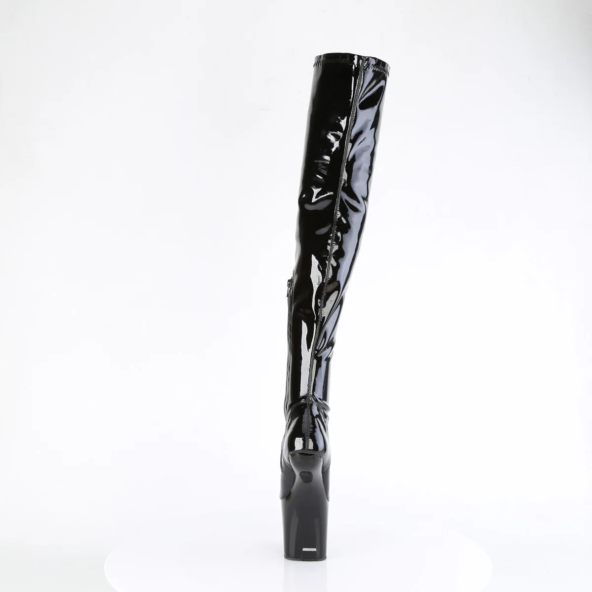 Black Patent 8 Inch Exotic Dance Thigh Boots -  Pleaser CRAZE-3000 - Image 4