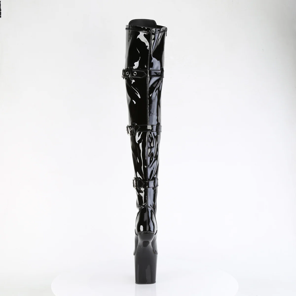 Black Patent 8 Inch Glamour Models Thigh High Boots - Pleaser CRAZE-3028 - Image 4