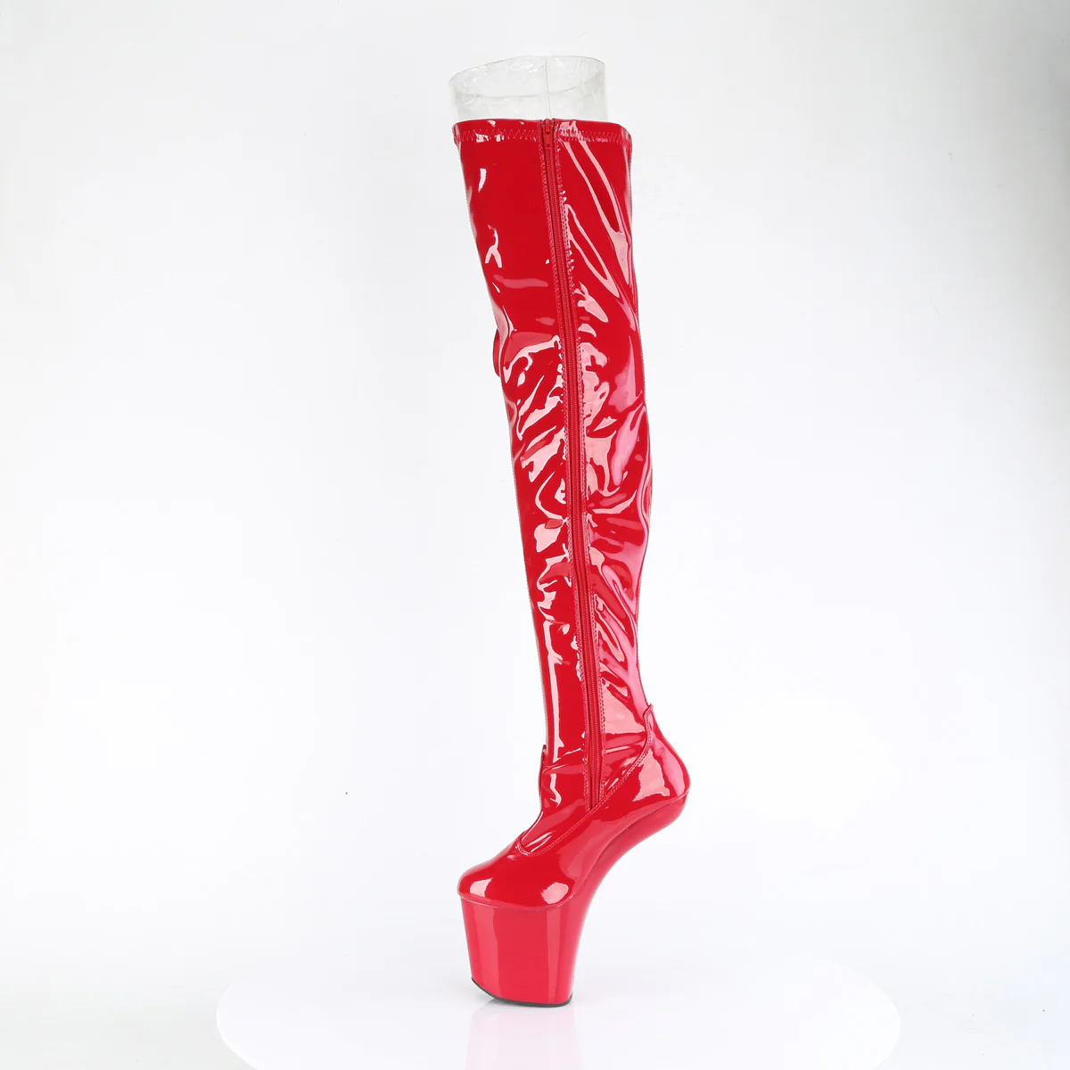 Red 8 Inch Exotic Platform Thigh High Boots -  Pleaser CRAZE-3050 - Image 3