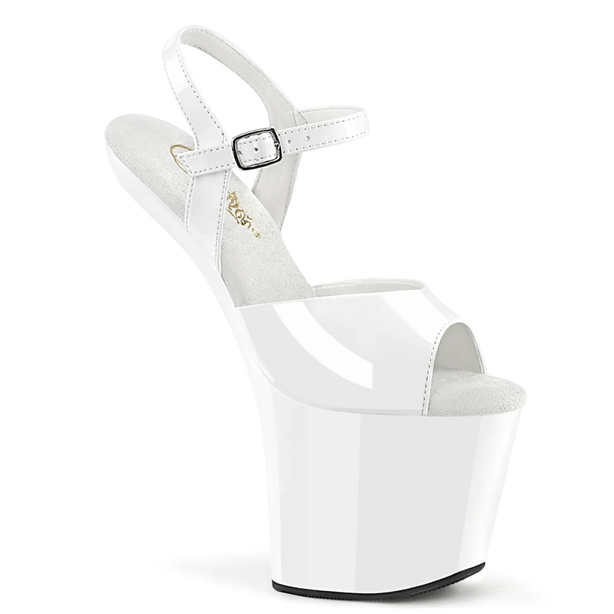 White 8 Inch Pole Dance Platform Shoes - Pleaser CRAZE-809