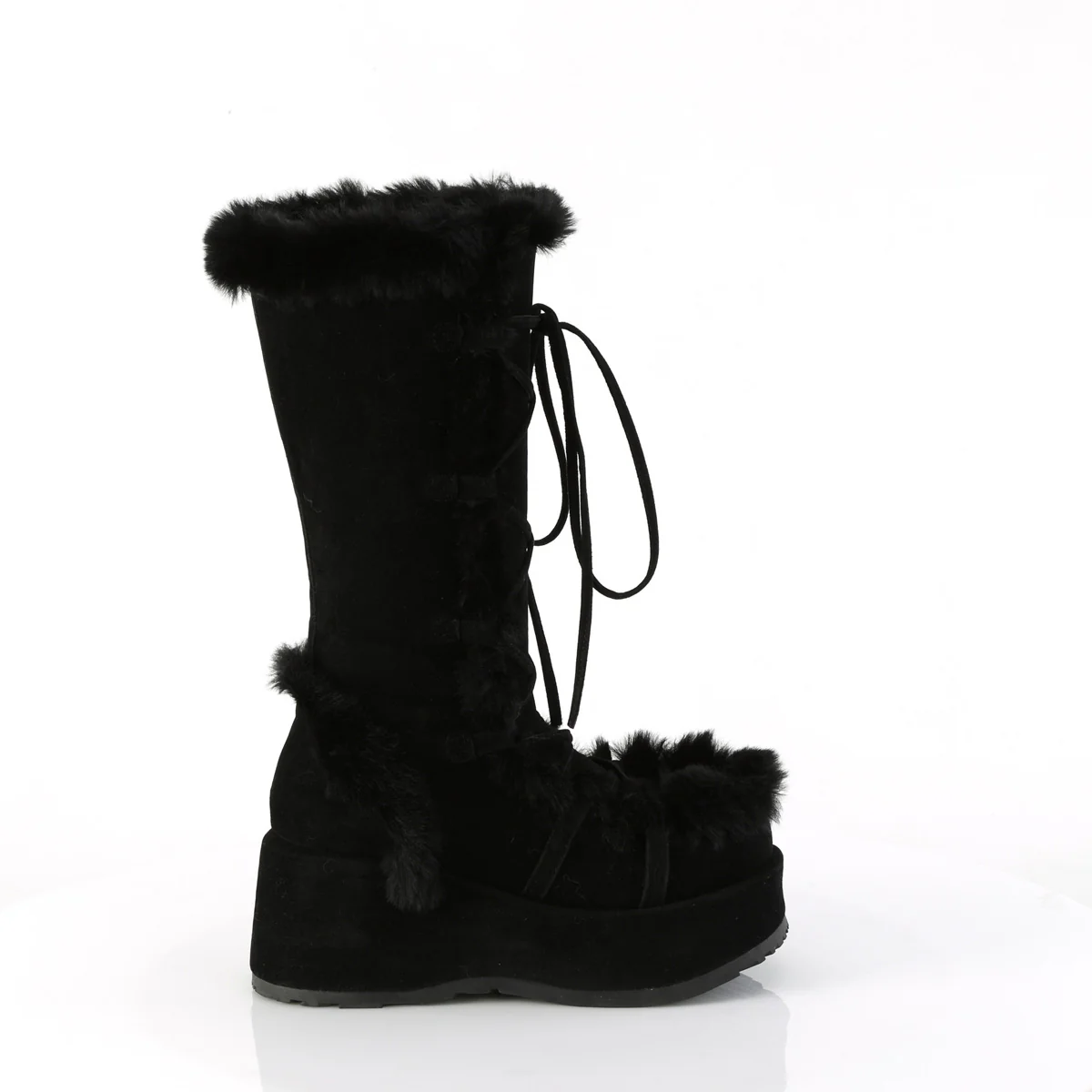 Black  Alternative Knee High Boots -  Demonia Cult CUBBY-311 - Image 5