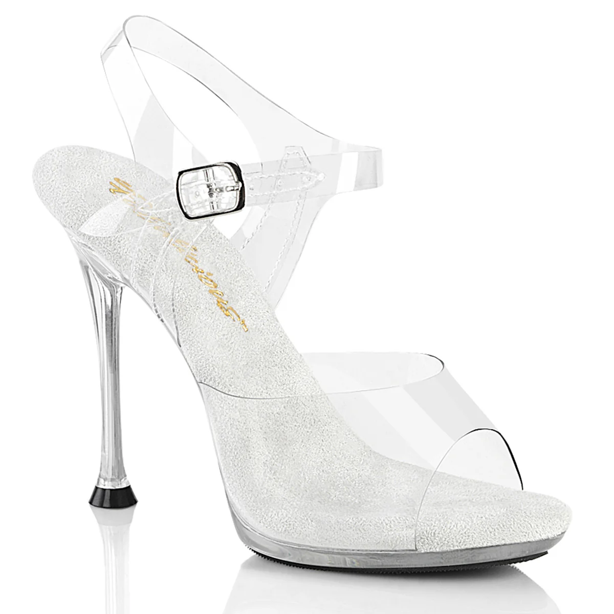 Clear 4.5 Inch Posing Shoes - Fabulicious CUPID-408