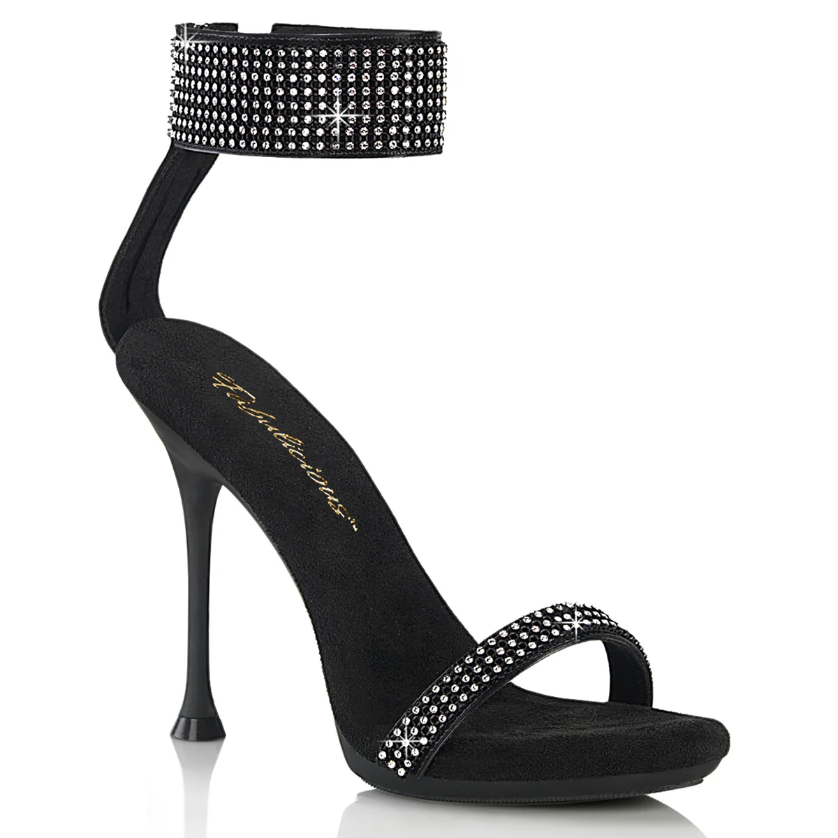 Black 4.5 Inch Sexy Shoes - Fabulicious CUPID-440