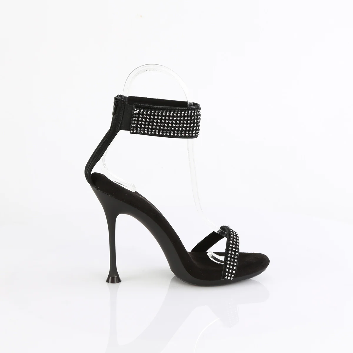 Black 4.5 Inch Sexy Shoes - Fabulicious CUPID-440 - Image 5