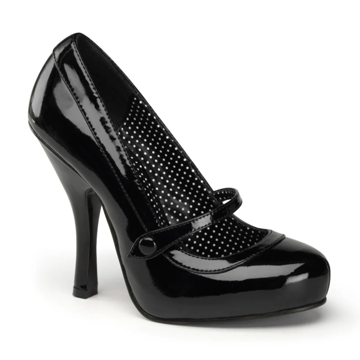 Black 4.5 Inch Sexy Platform Shoes - Pin Up Couture CUTIEPIE-02