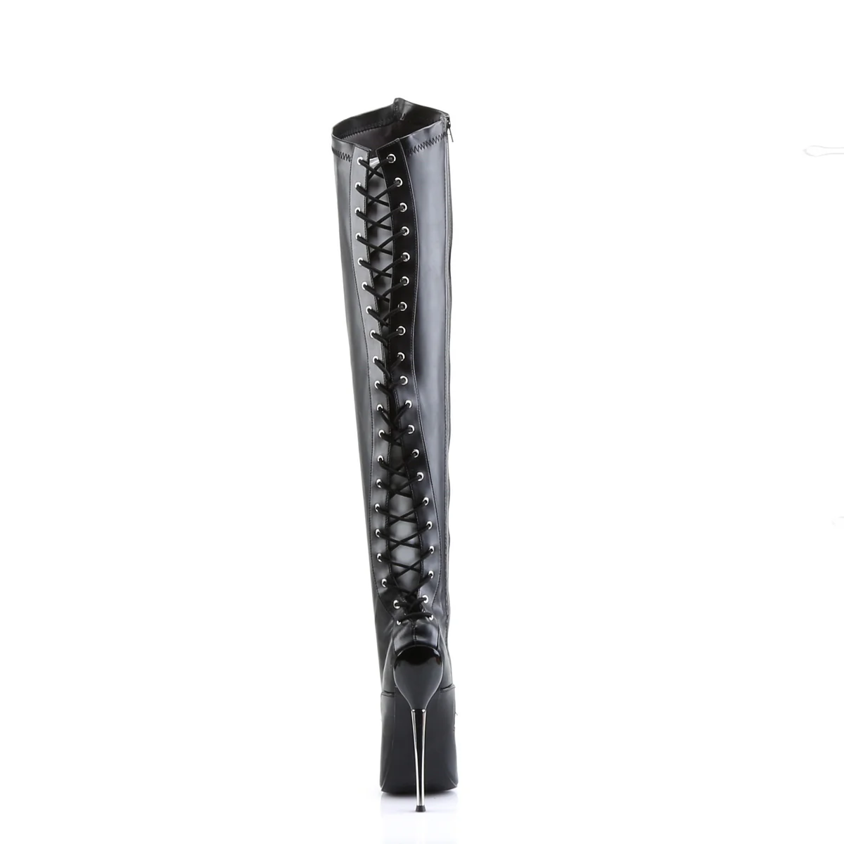 Black 6.3 Inch Fetish Heels -  Devious DAGGER-3060 - Image 4