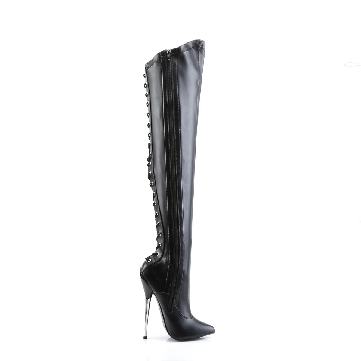 Black 6.3 Inch Fetish Heels -  Devious DAGGER-3060 - Image 5
