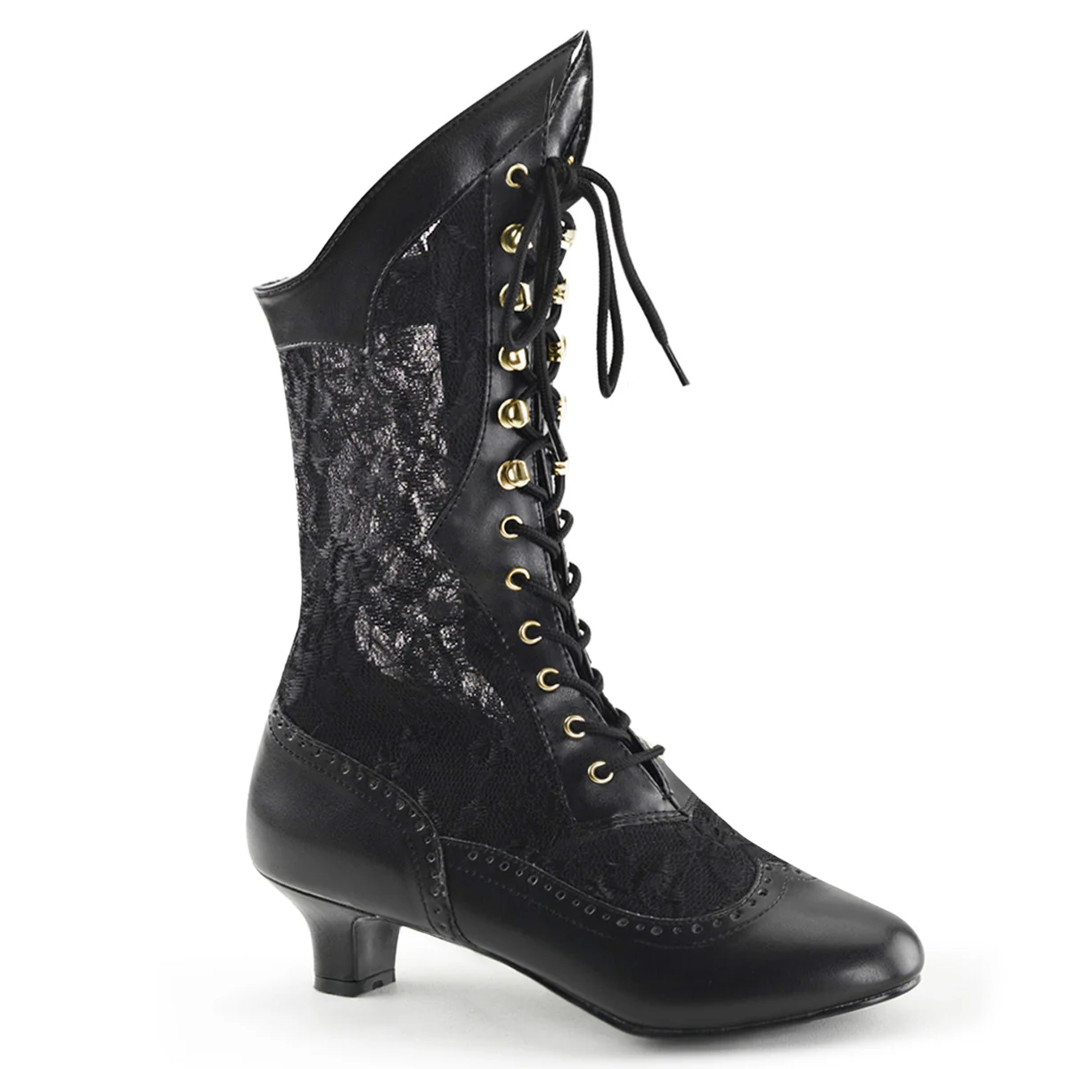 Black 2 Inch Costume Boots - Funtasma DAME-115