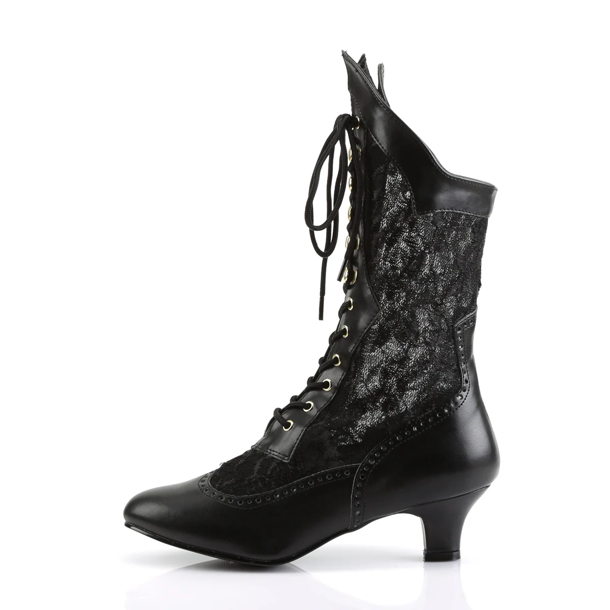 Black 2 Inch Costume Boots - Funtasma DAME-115 - Image 3