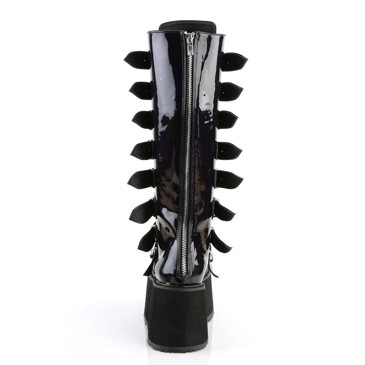 Black  Alternative Knee High Boots -  Demonia Cult DAMNED-318 - Image 4