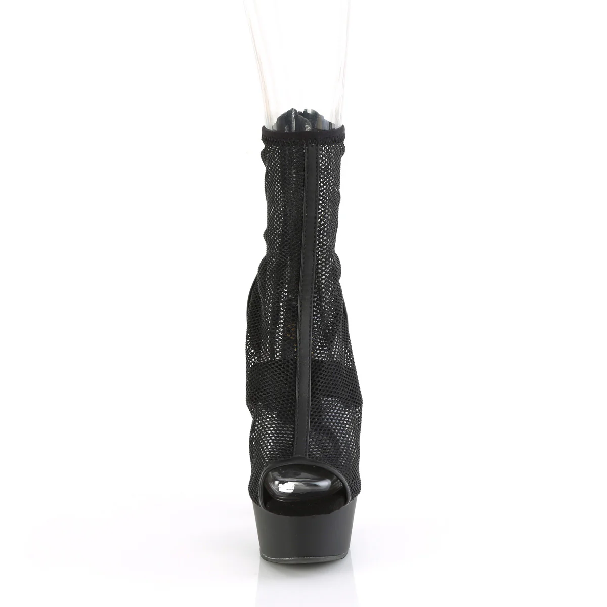Black 6 Inch Strippers Ankle Boots - Pleaser DELIGHT-1006 - Image 2