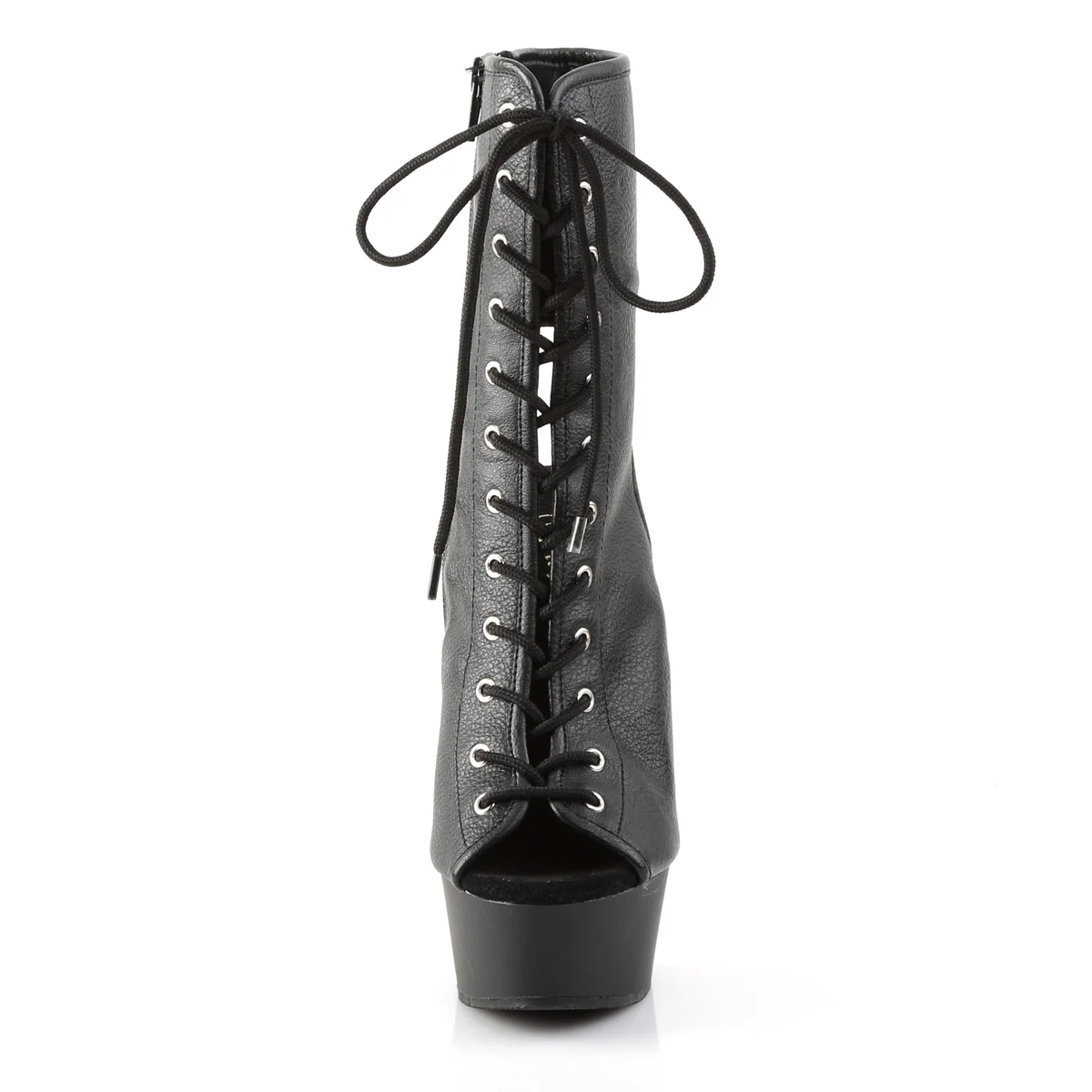 Black 6 Inch Pole Dance Ankle Boots - Pleaser DELIGHT-1016 - Image 2