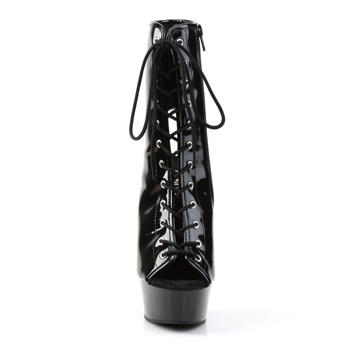 Black 6 Inch Exotic Dance Ankle Boots -  Pleaser DELIGHT-1016 - Image 2