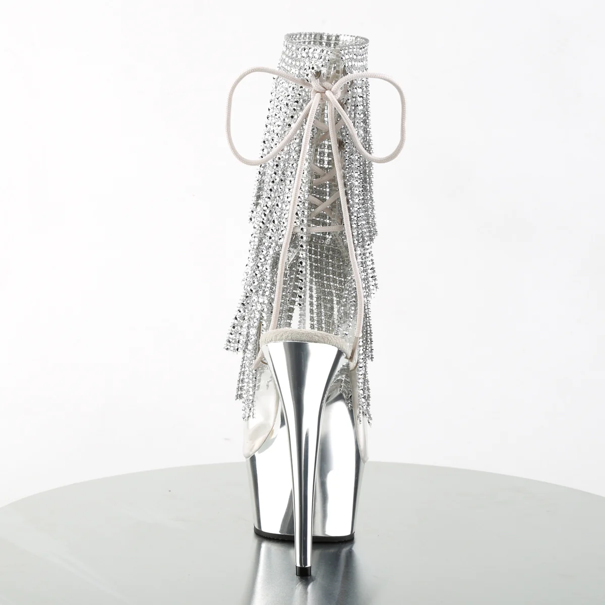 Clear 6 Inch Stratement Ankle Boots - Pleaser DELIGHT-1017RSF - Image 4