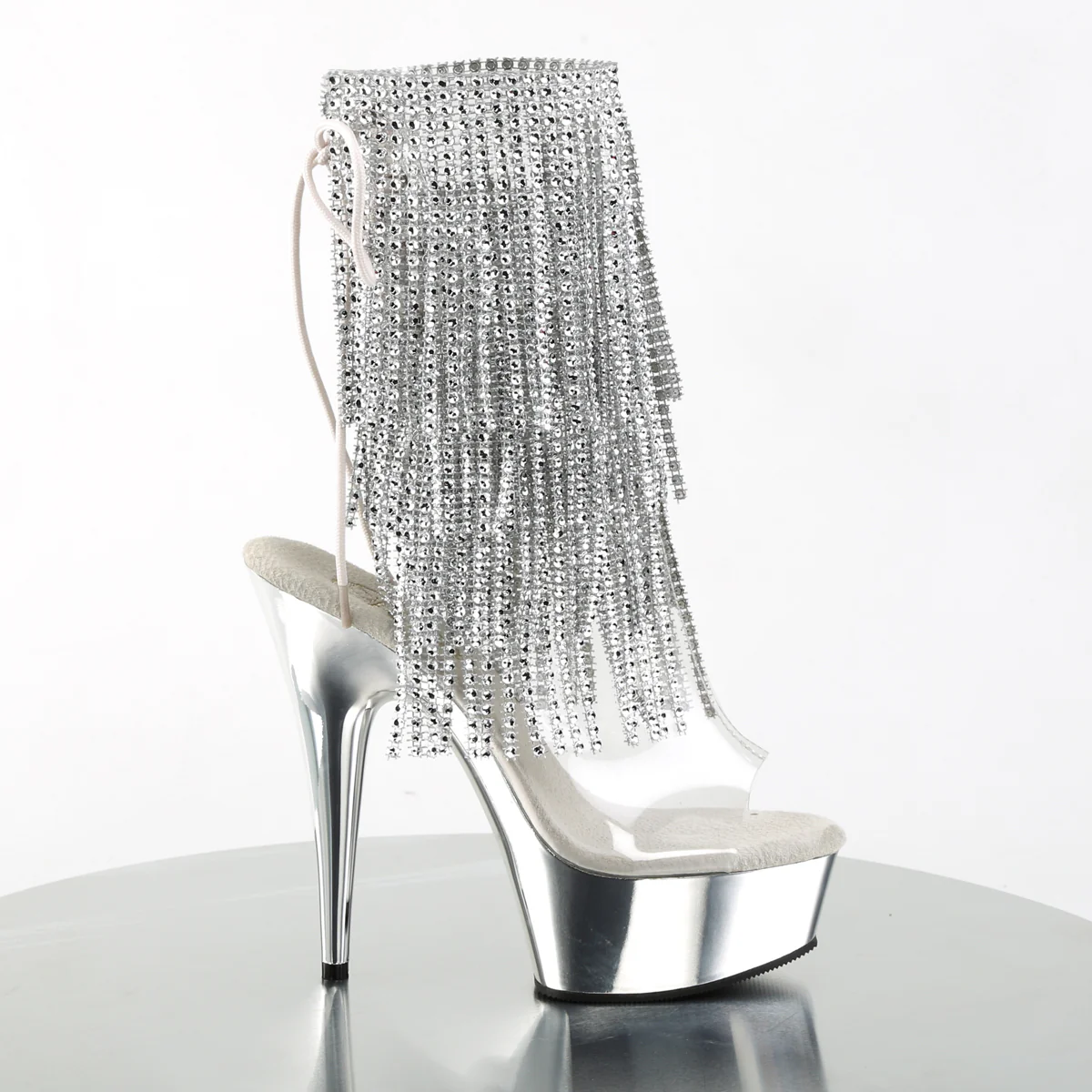 Clear 6 Inch Stratement Ankle Boots - Pleaser DELIGHT-1017RSF - Image 5