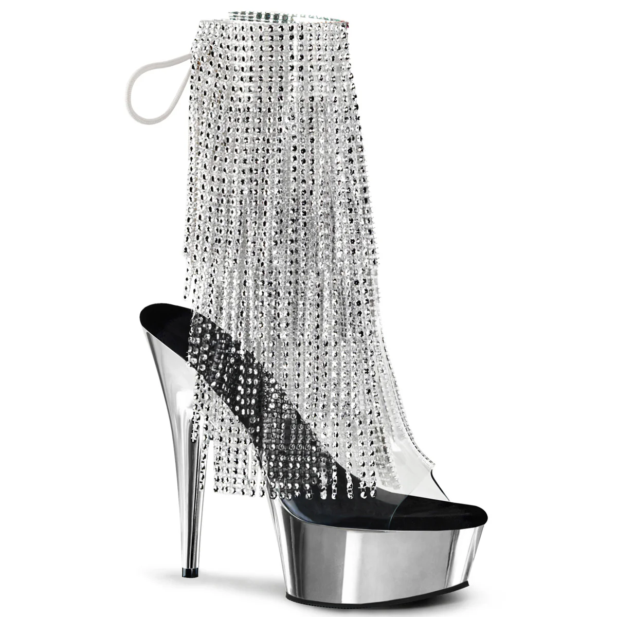 Clear 6 Inch Stratement Ankle Boots - Pleaser DELIGHT-1017RSF - Image 6
