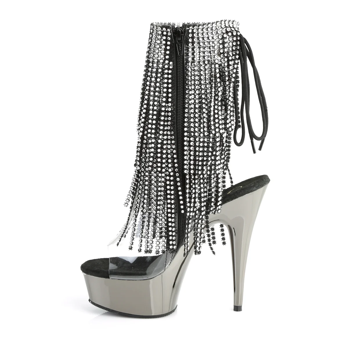 Black 6 Inch Glamour Models Ankle Boots - Pleaser DELIGHT-1017RSF - Image 3