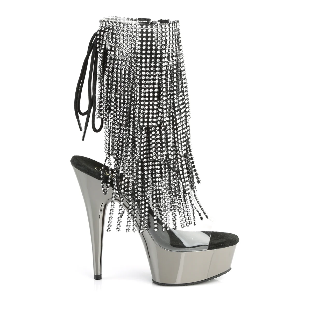 Black 6 Inch Glamour Models Ankle Boots - Pleaser DELIGHT-1017RSF - Image 5