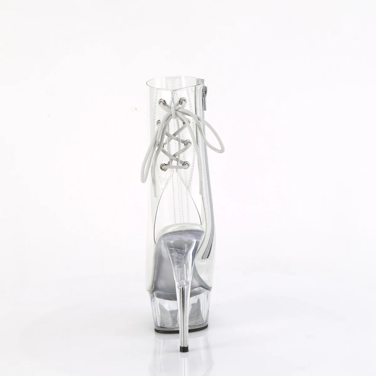 Clear 6 Inch Stripper Platform Ankle Boots - Pleaser DELIGHT-1018C - Image 4