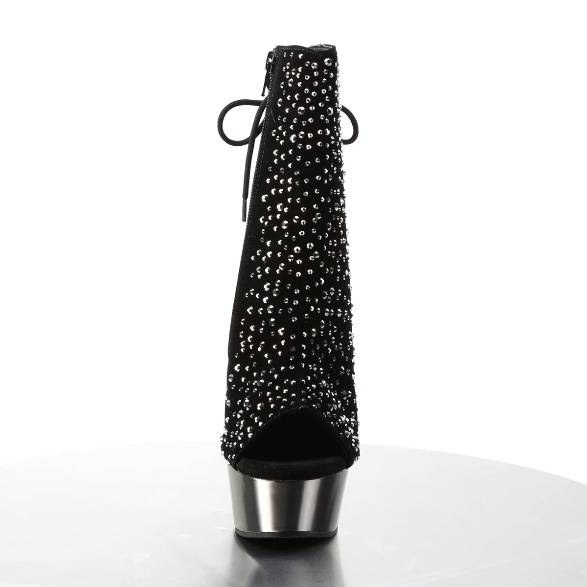 Black 6 Inch Pole Dance Ankle Boots - Pleaser DELIGHT-1018RS - Image 2