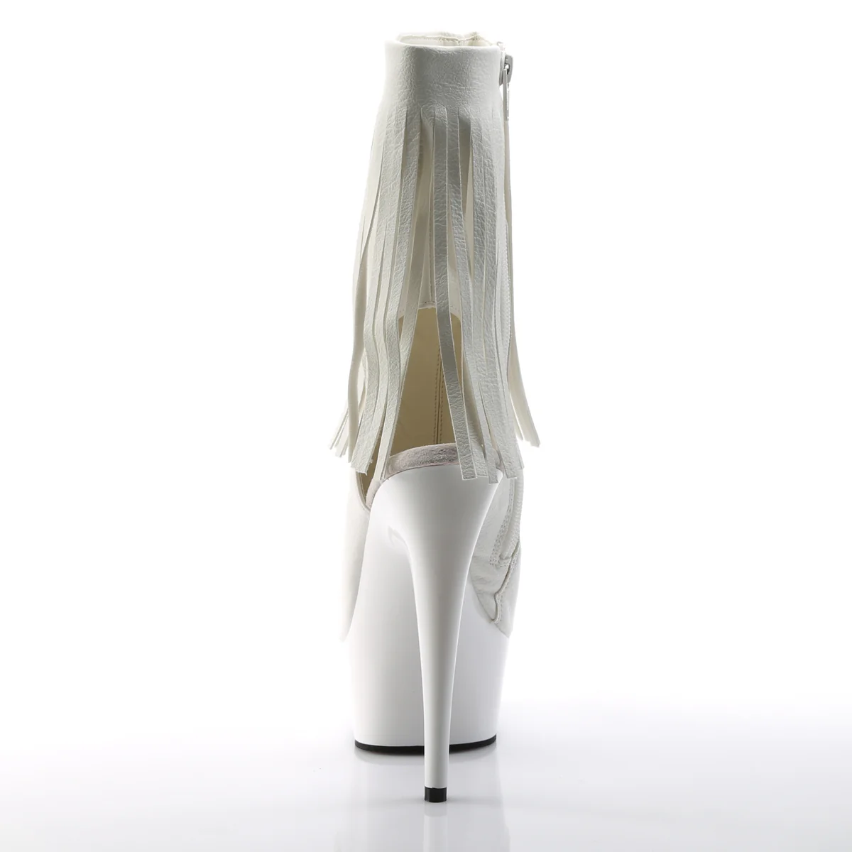 White 6 Inch Pole Dance Ankle Boots - Pleaser DELIGHT-1019 - Image 4