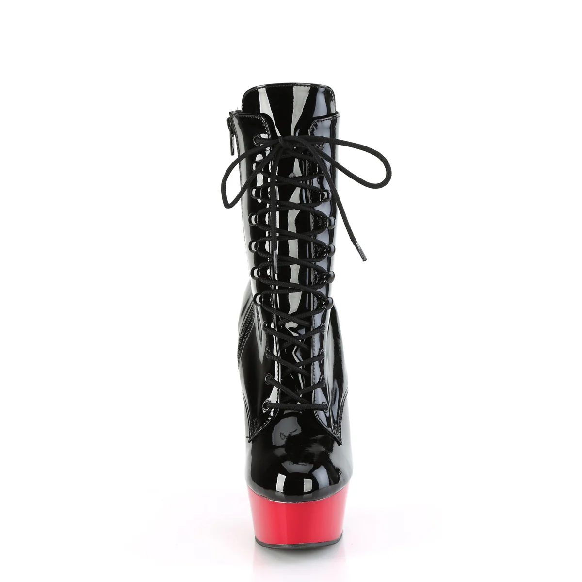 Black Red 6 Inch High Impact Ankle Boots -  Pleaser DELIGHT-1020 - Image 2