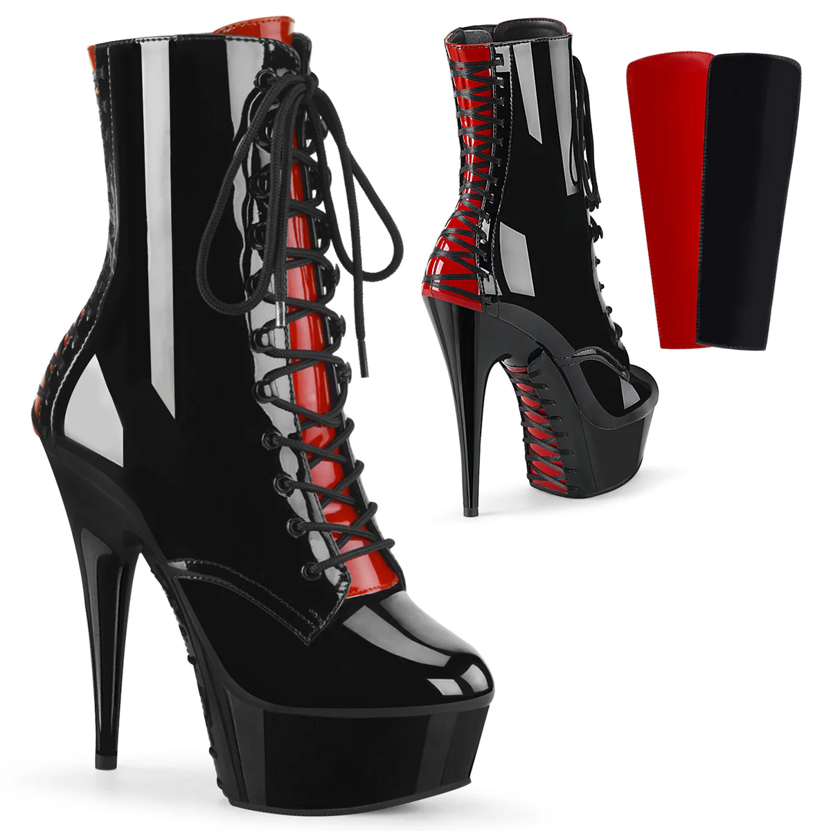 Black 6 Inch Glamour Models Ankle Boots -  Pleaser DELIGHT-1020FH