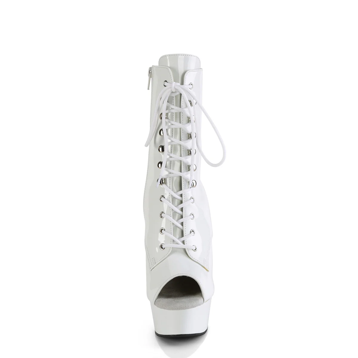 White 6 Inch Pole Dance Ankle Boots - Pleaser DELIGHT-1021 - Image 2