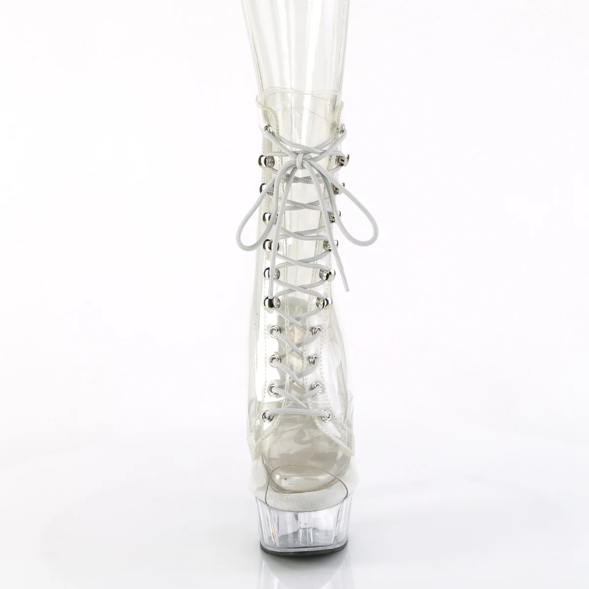 Clear 6 Inch Strippers Ankle Boots -  Pleaser DELIGHT-1021C - Image 2