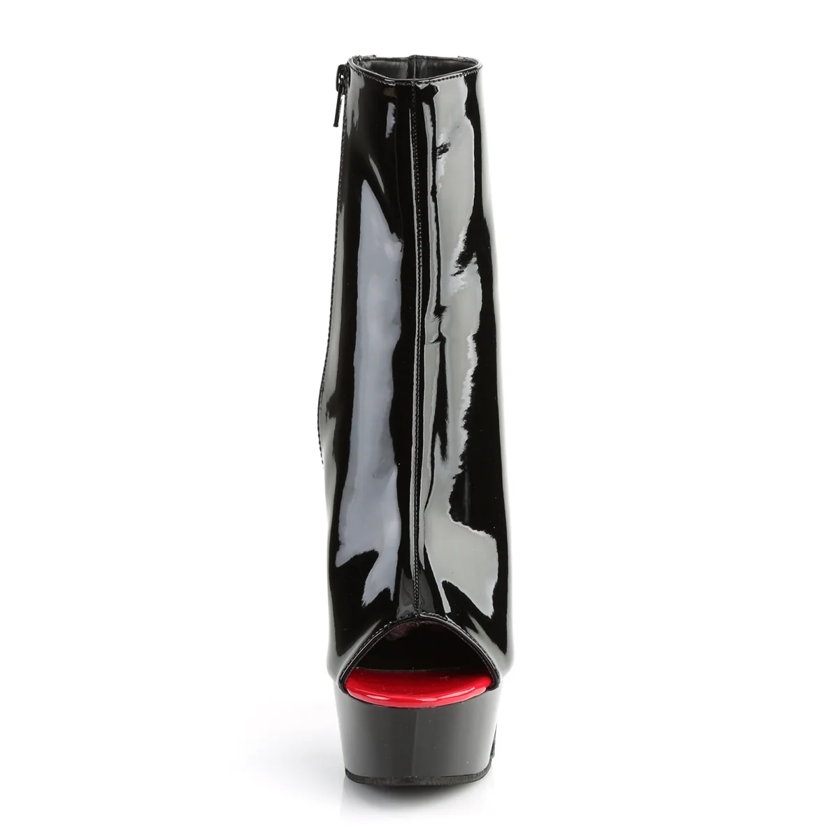 Black Red 6 Inch Glamour Models Ankle Boots - Pleaser DELIGHT-1025 - Image 2