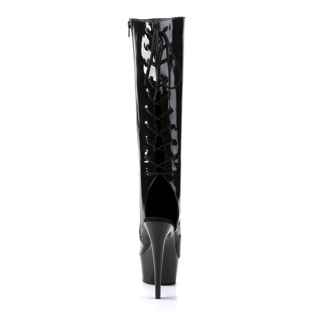 Black 6 Inch Strippers Knee High Boots - Pleaser DELIGHT-2018 - Image 4