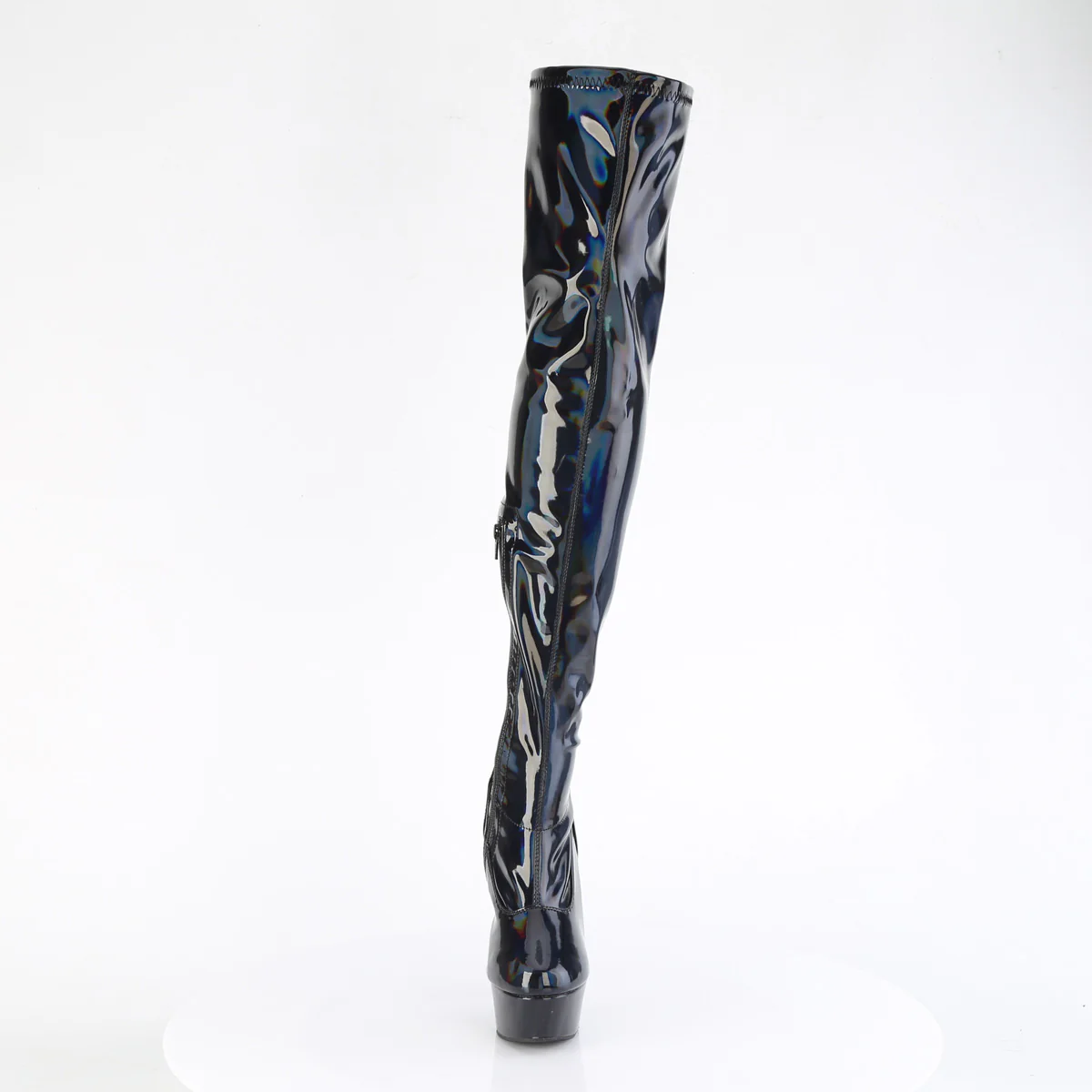 Black 6 Inch Strippers Thigh Boots - Pleaser DELIGHT-3000HWR - Image 2