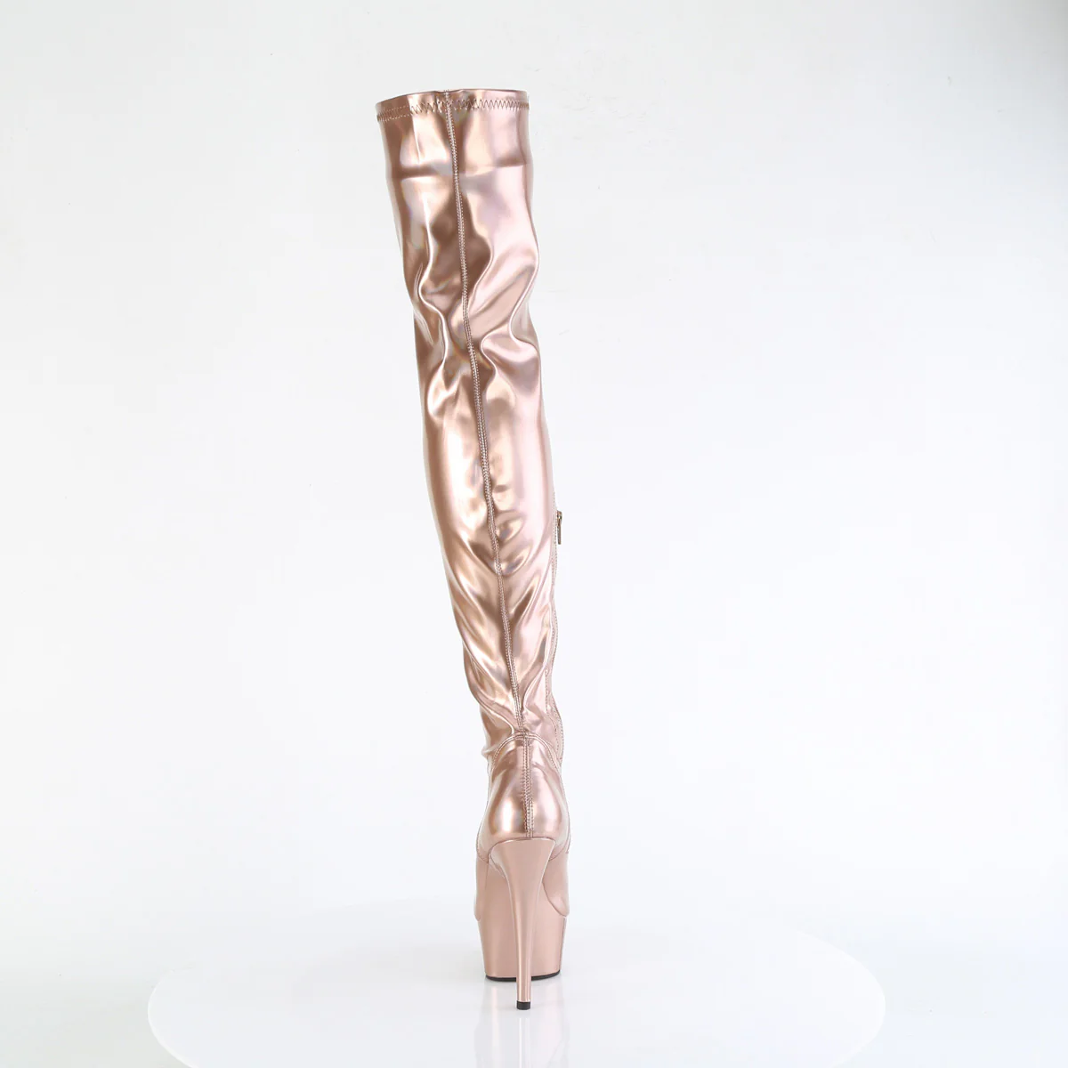 Rose Gold 6 Inch High Impact Thigh Boots -  Pleaser DELIGHT-3000HWR - Image 4