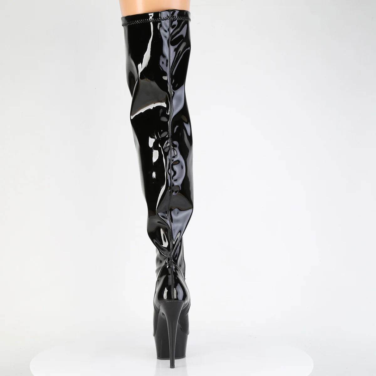 Black Patent 6 Inch Exotic Dance Thigh Boots - Pleaser DELIGHT-3000WCF - Image 4