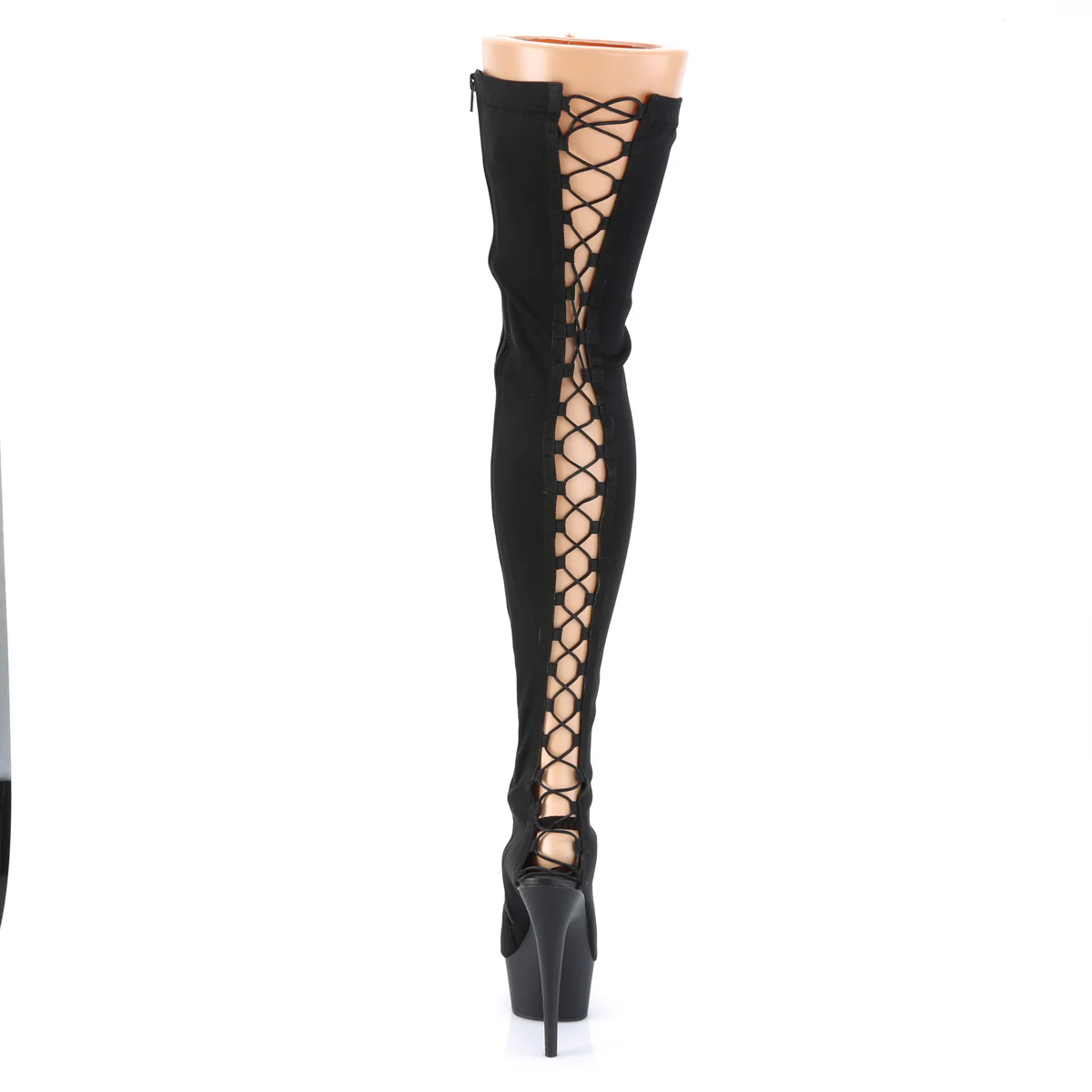 Black 6 Inch Glamour Models Thigh High -  Pleaser DELIGHT-3003 - Image 4