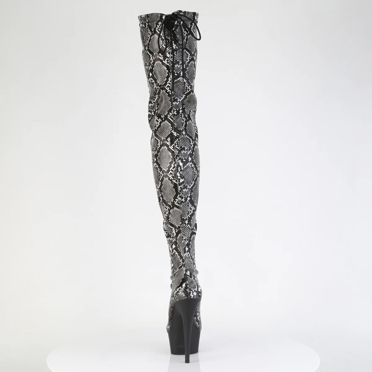 Snake Print 6 Inch High Fashiom Thigh High - Pleaser DELIGHT-3008SP-BT - Image 4