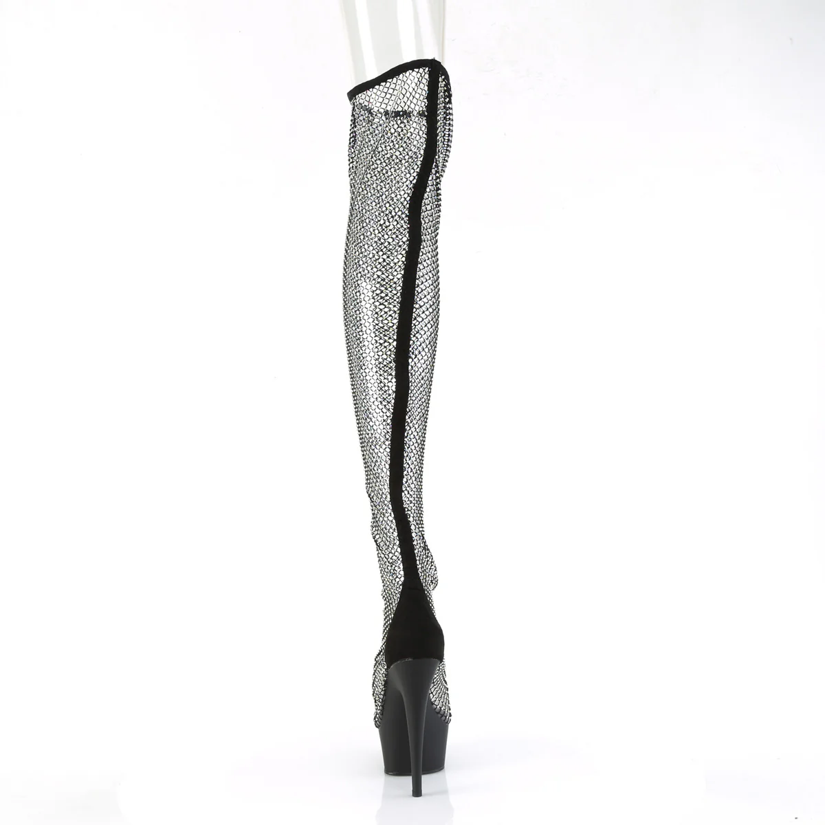 Black 6 Inch Exotic Dance Thigh High - Pleaser DELIGHT-3009 - Image 4