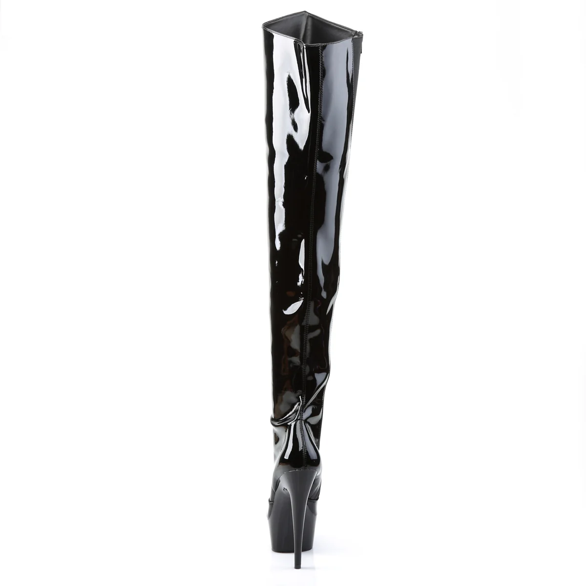 Black 6 Inch Strippers Thigh High Boots -  Pleaser DELIGHT-3010 - Image 4