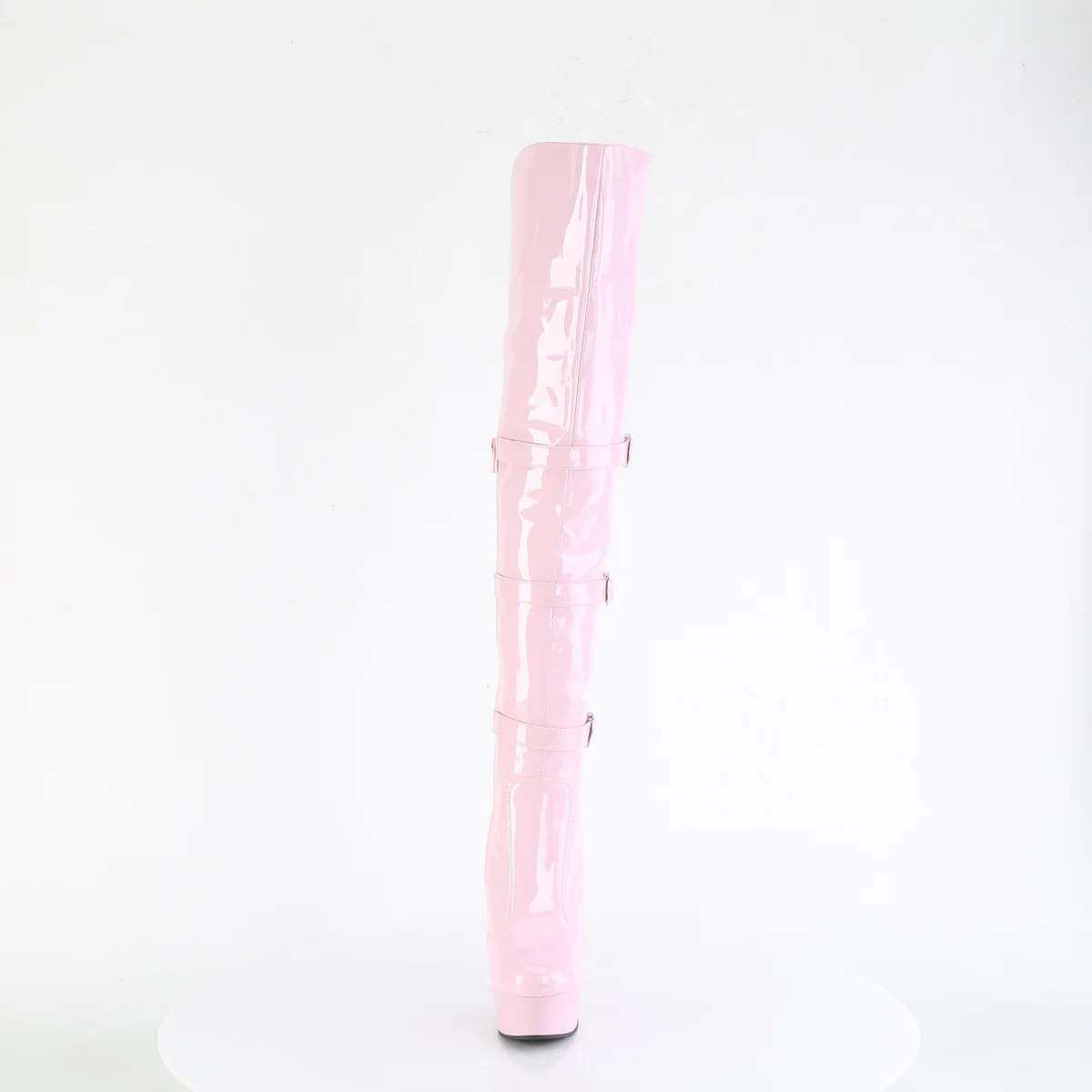 Baby Pink 6 Inch Glamour Models Thigh High Boots - Pleaser DELIGHT-3018 - Image 2