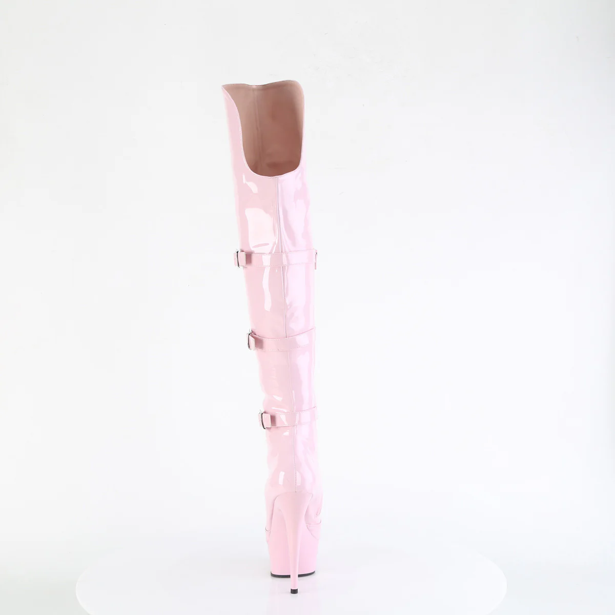 Baby Pink 6 Inch Glamour Models Thigh High Boots - Pleaser DELIGHT-3018 - Image 4