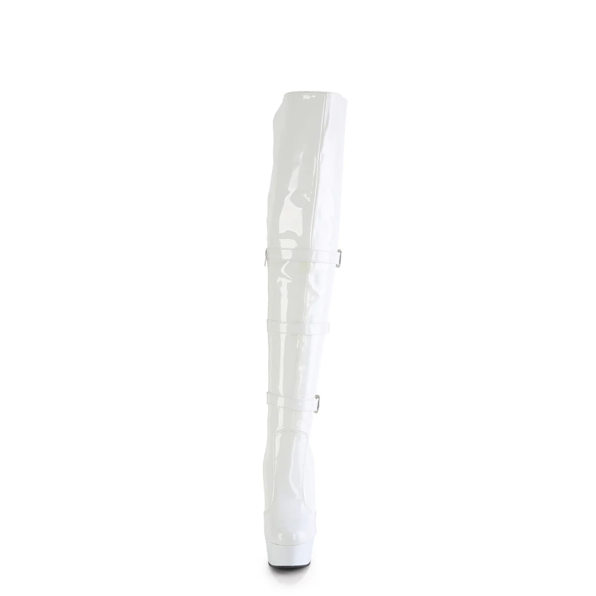 White 6 Inch Exotic Dance Thigh High Boots - Pleaser DELIGHT-3018 - Image 2