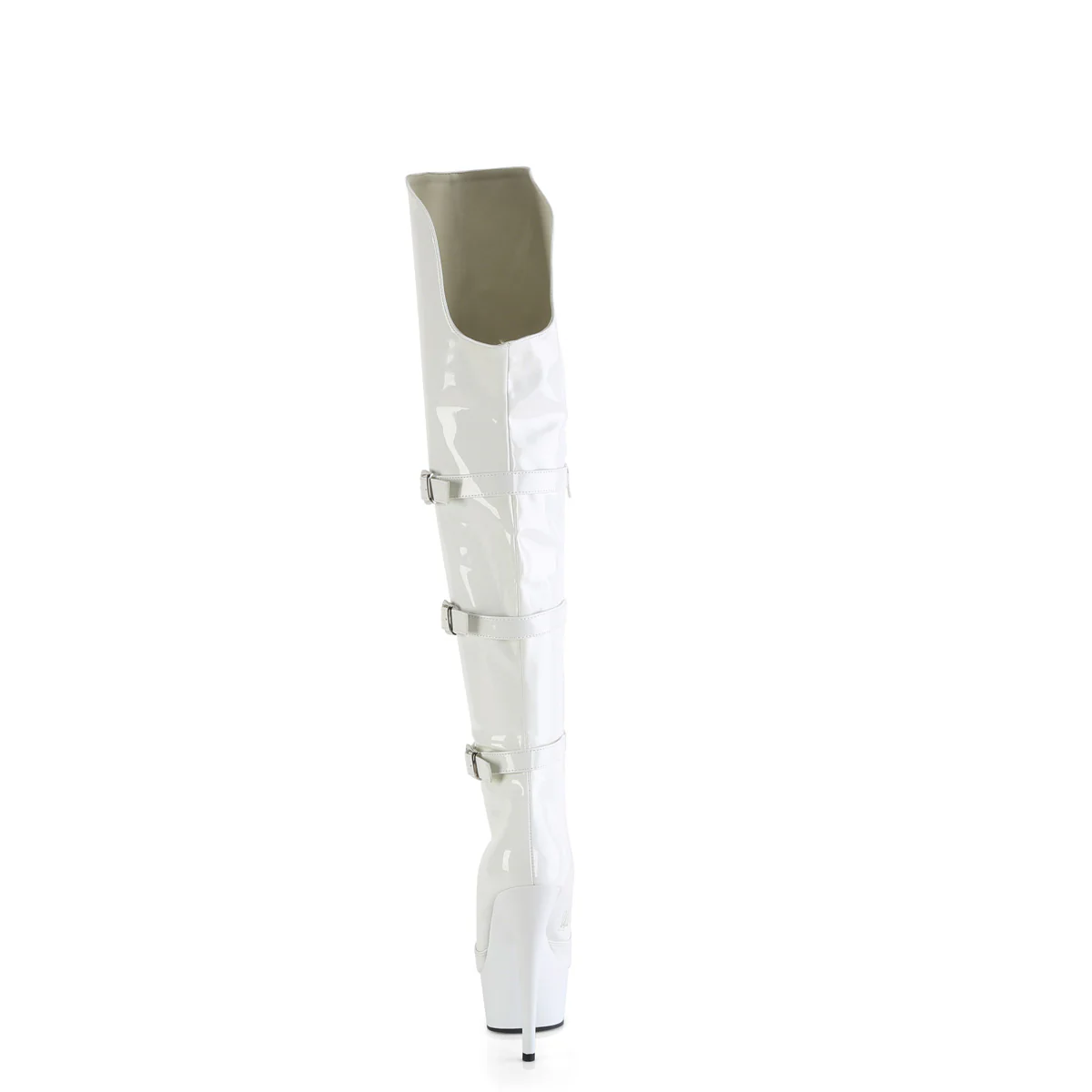White 6 Inch Exotic Dance Thigh High Boots - Pleaser DELIGHT-3018 - Image 4