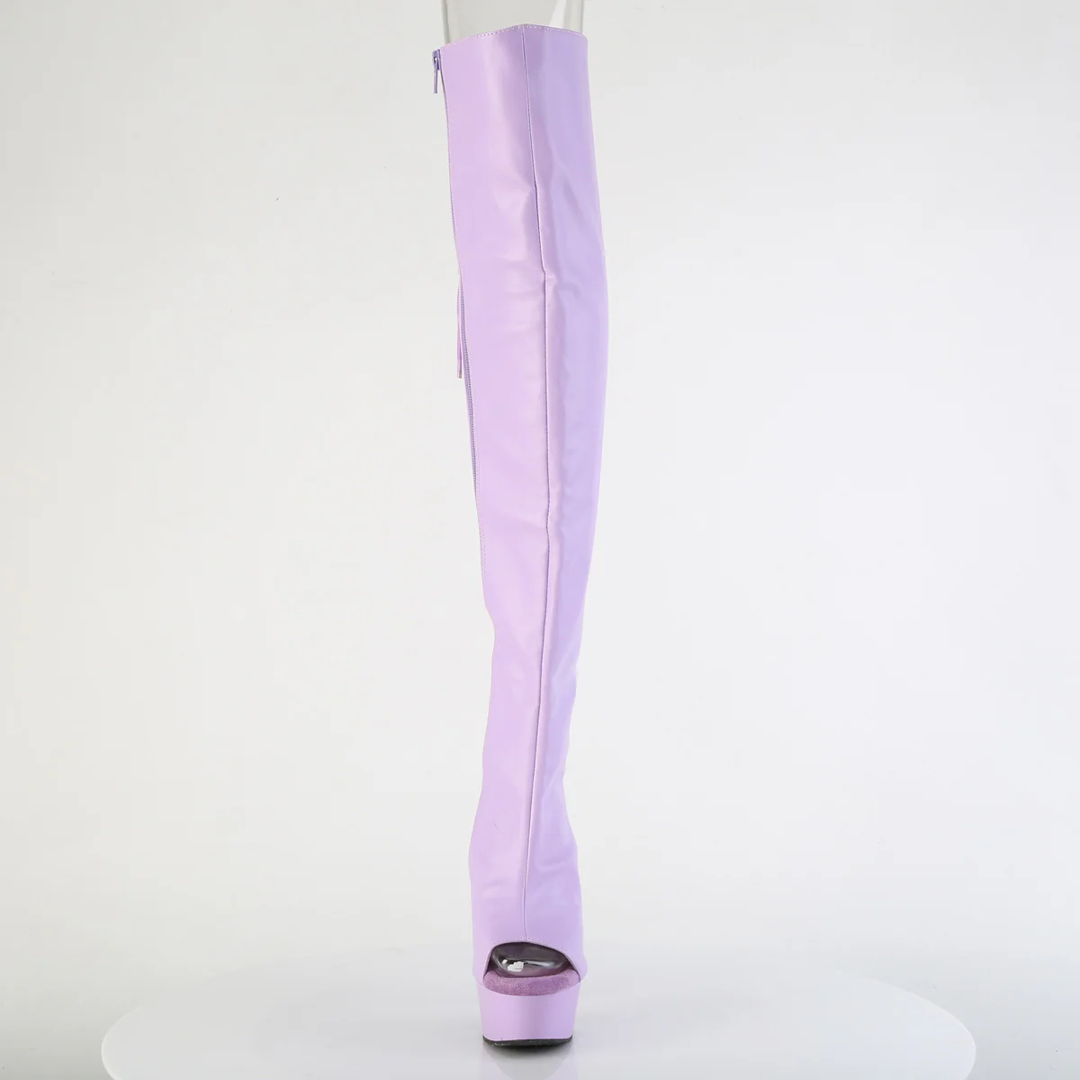 Lavender 6 Inch High Impact Thigh High Boots -  Pleaser DELIGHT-3019 - Image 2