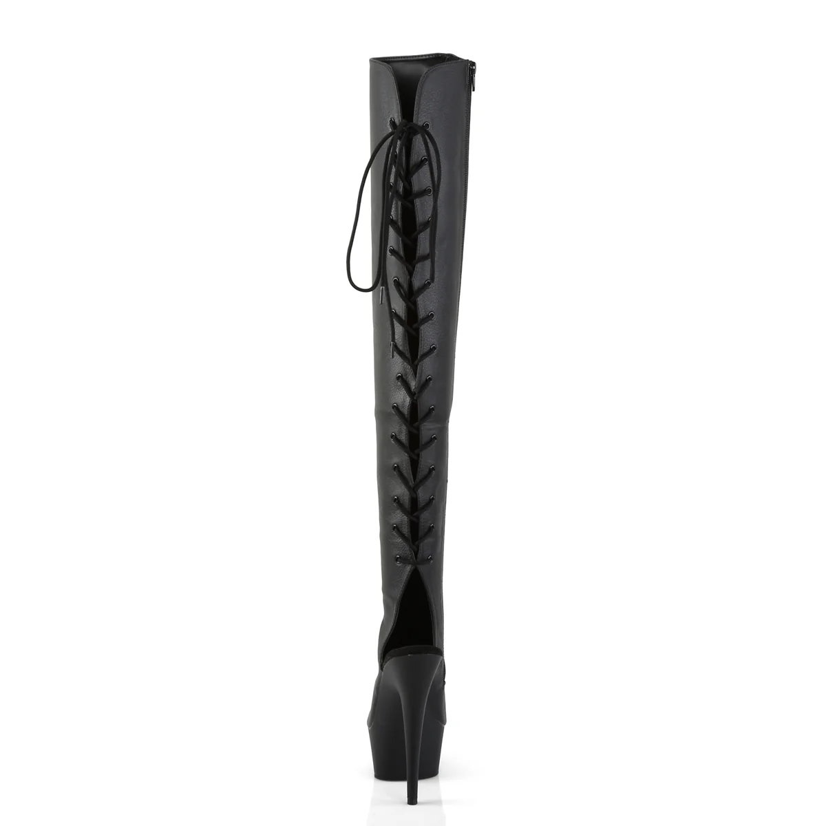 Black 6 Inch Glamour Models Thigh High Boots -  Pleaser DELIGHT-3019 - Image 4