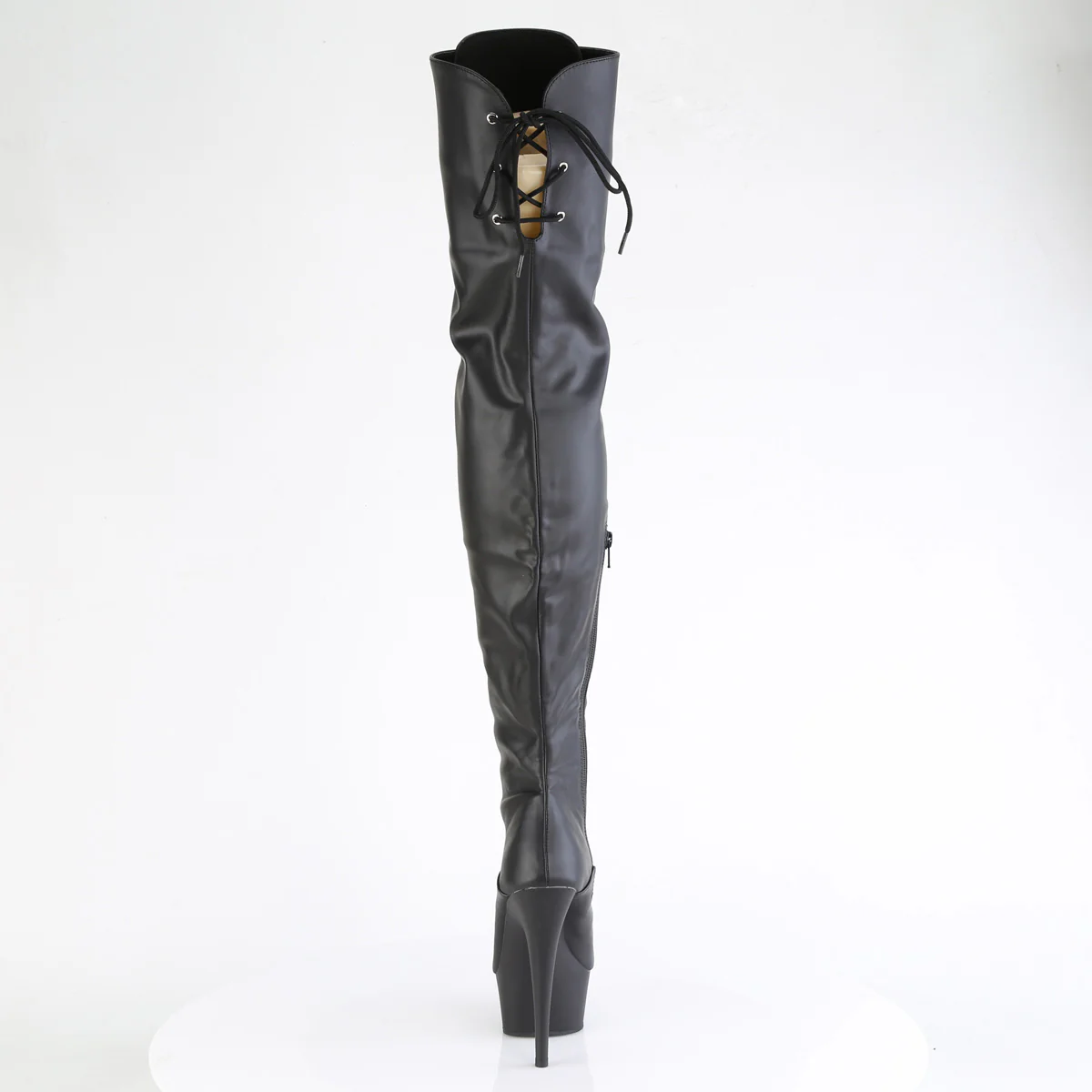 Black 6 Inch Exotic Dance Thigh High Boots - Pleaser DELIGHT-3022 - Image 4