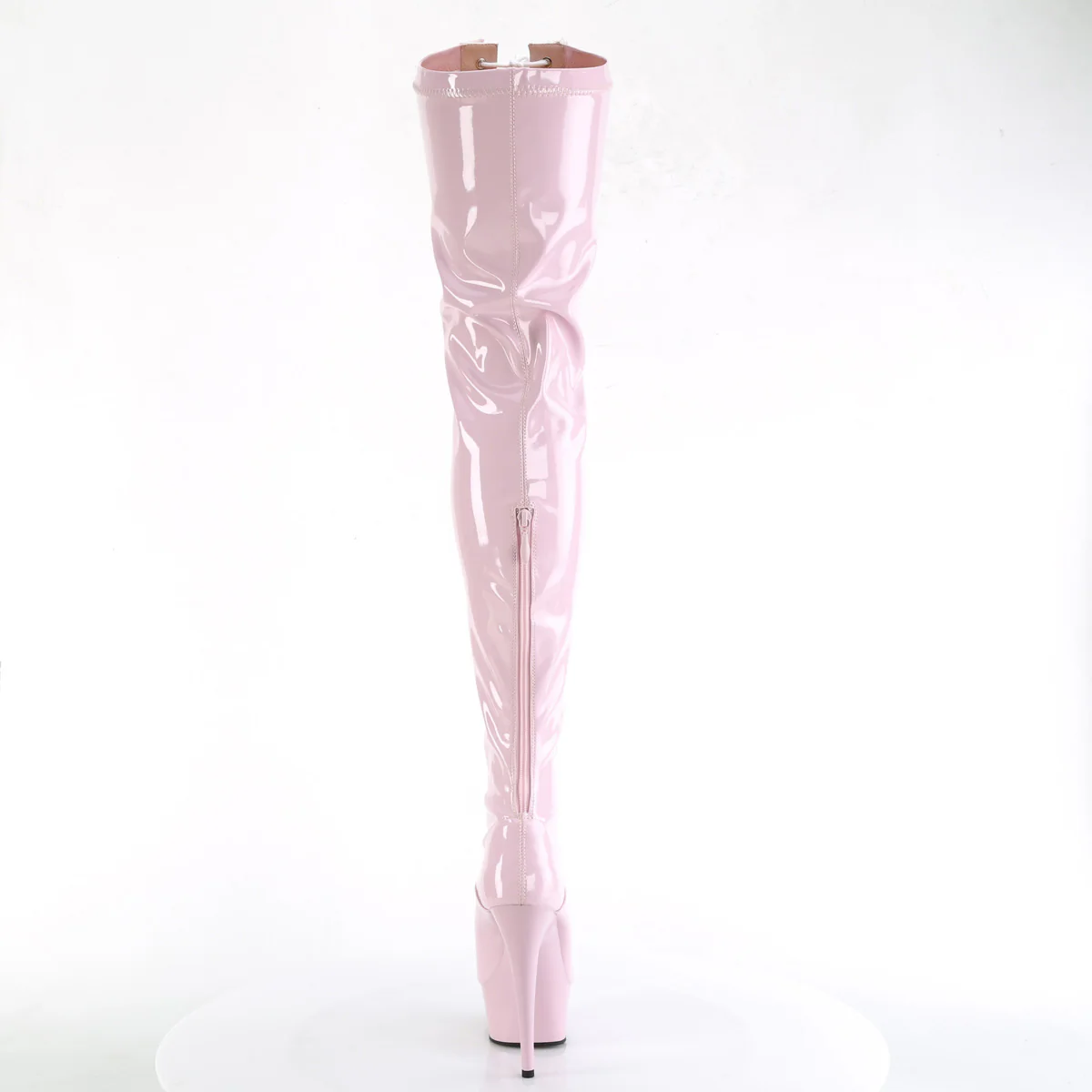 Baby Pink 6 Inch Exotic Dance Thigh High Boots - Pleaser DELIGHT-3027 - Image 4
