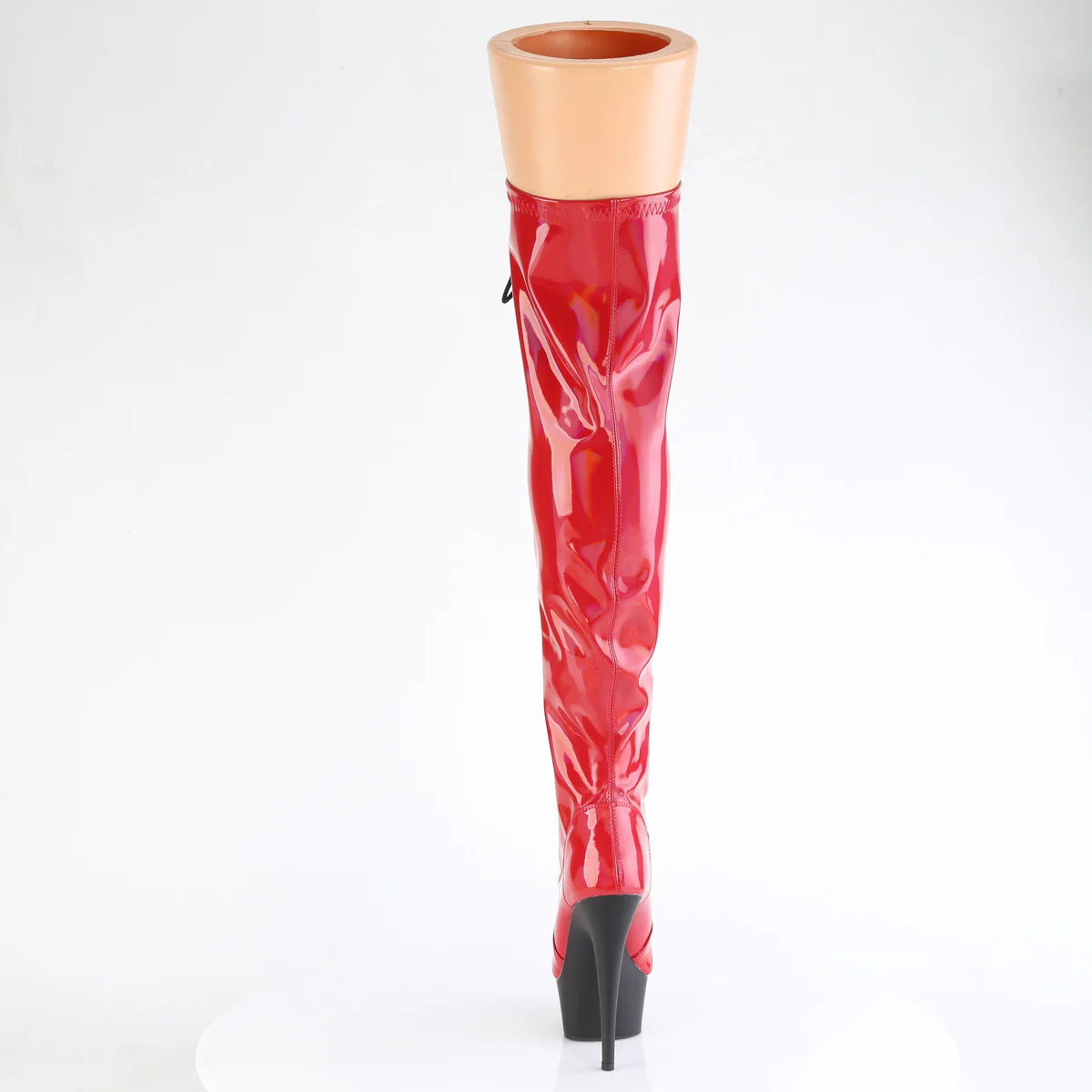 Red 6 Inch Exotic Dance Thigh High Boots - Pleaser DELIGHT-3029 - Image 4