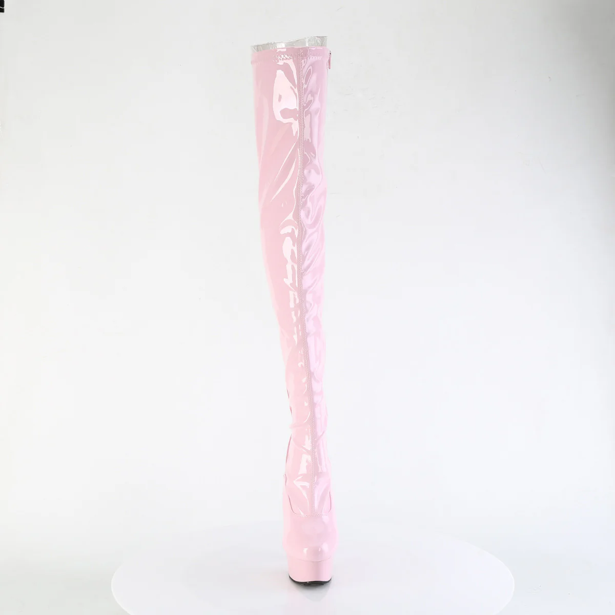 Baby Pink 6 Inch Pole Dance Thigh High Boots -  Pleaser DELIGHT-3063 - Image 2