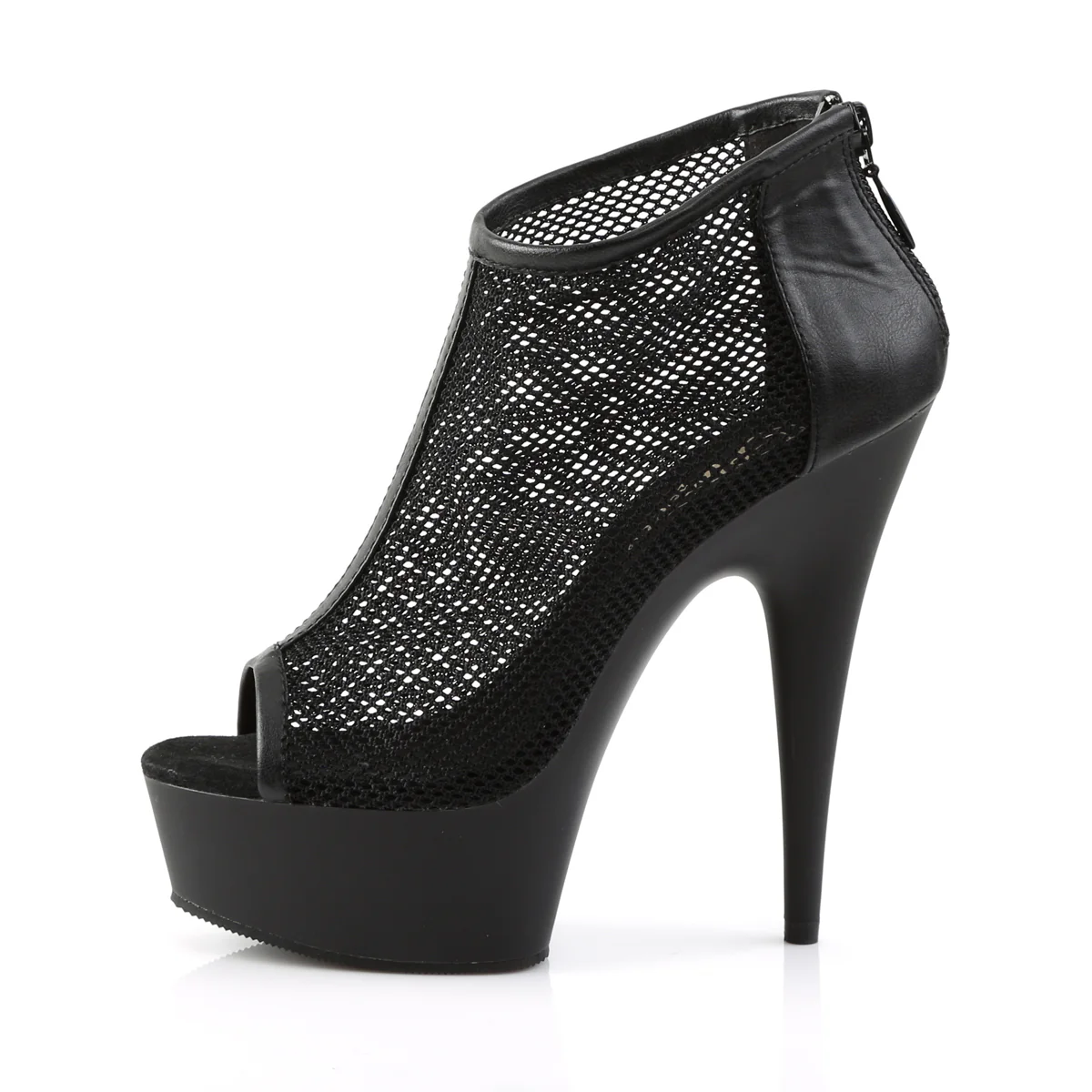 Black 6 Inch High Fashiom Platform Shoes - Pleaser DELIGHT-600-12 - Image 3