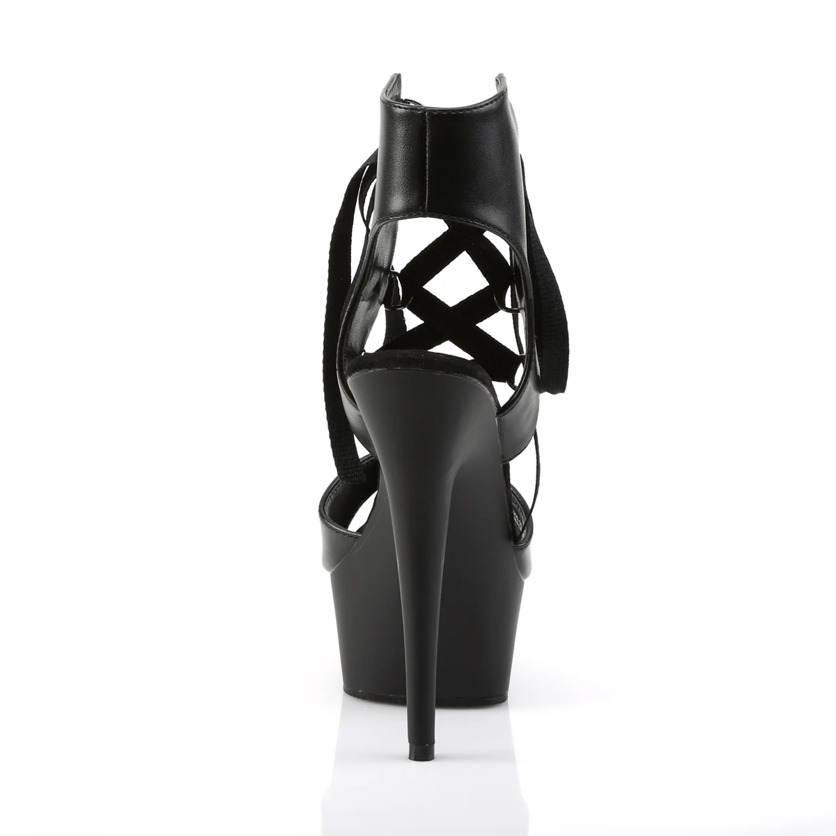 Black 6 Inch Pole Dance Platform Shoes - Pleaser DELIGHT-600-14 - Image 4